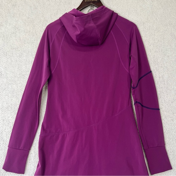 Title Nine Hooded Regulator Dress S Purple Activewear Stretchy Quarter Zip Sport - Picture 13 of 16